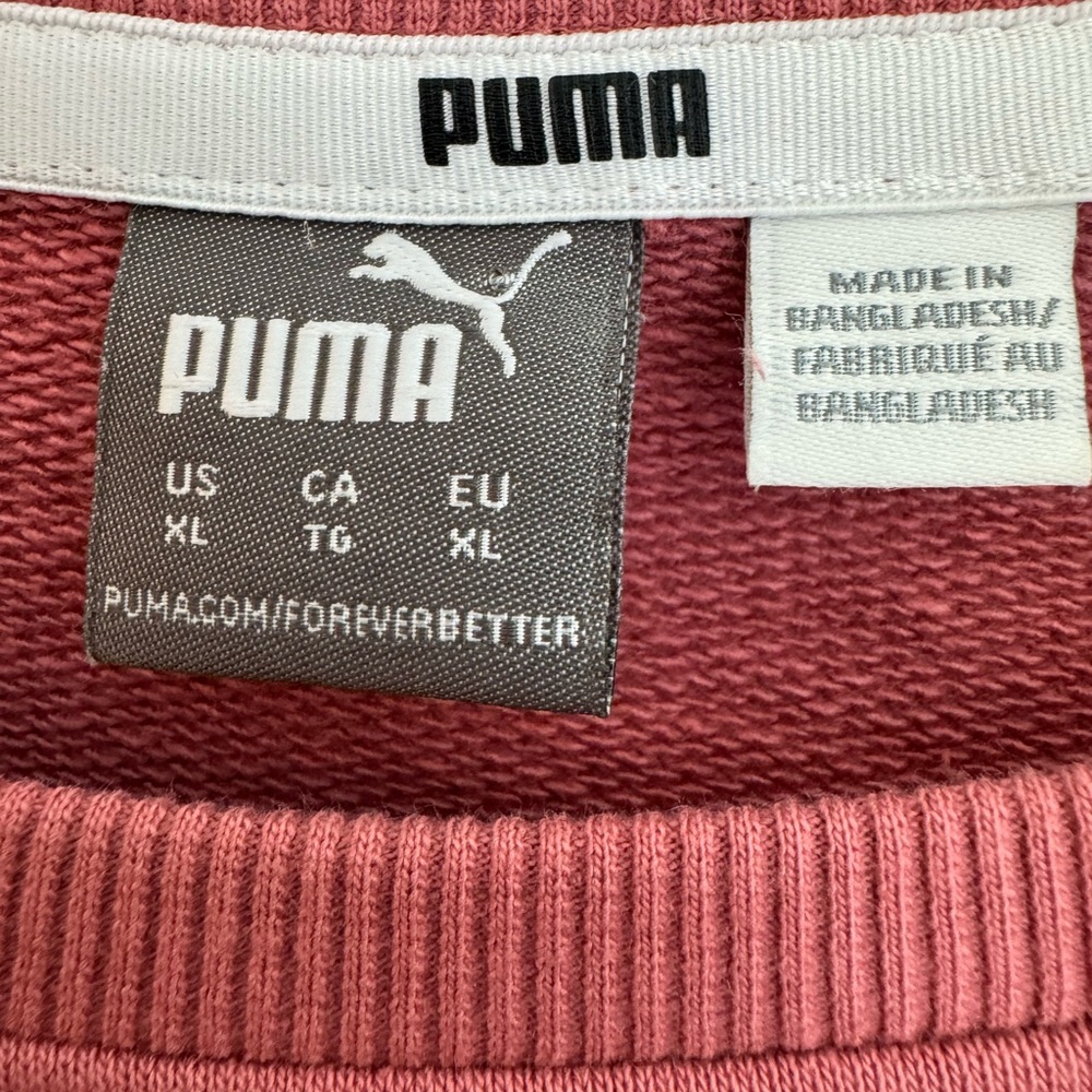 Women’s Puma Logo Mauvewood No. 1 Crew Neck Top Sweatshirt Size X-Large - Picture 5 of 7